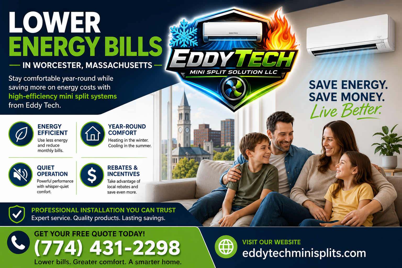 Learn How to Lower Energy Bills in Worcester, Massachusetts