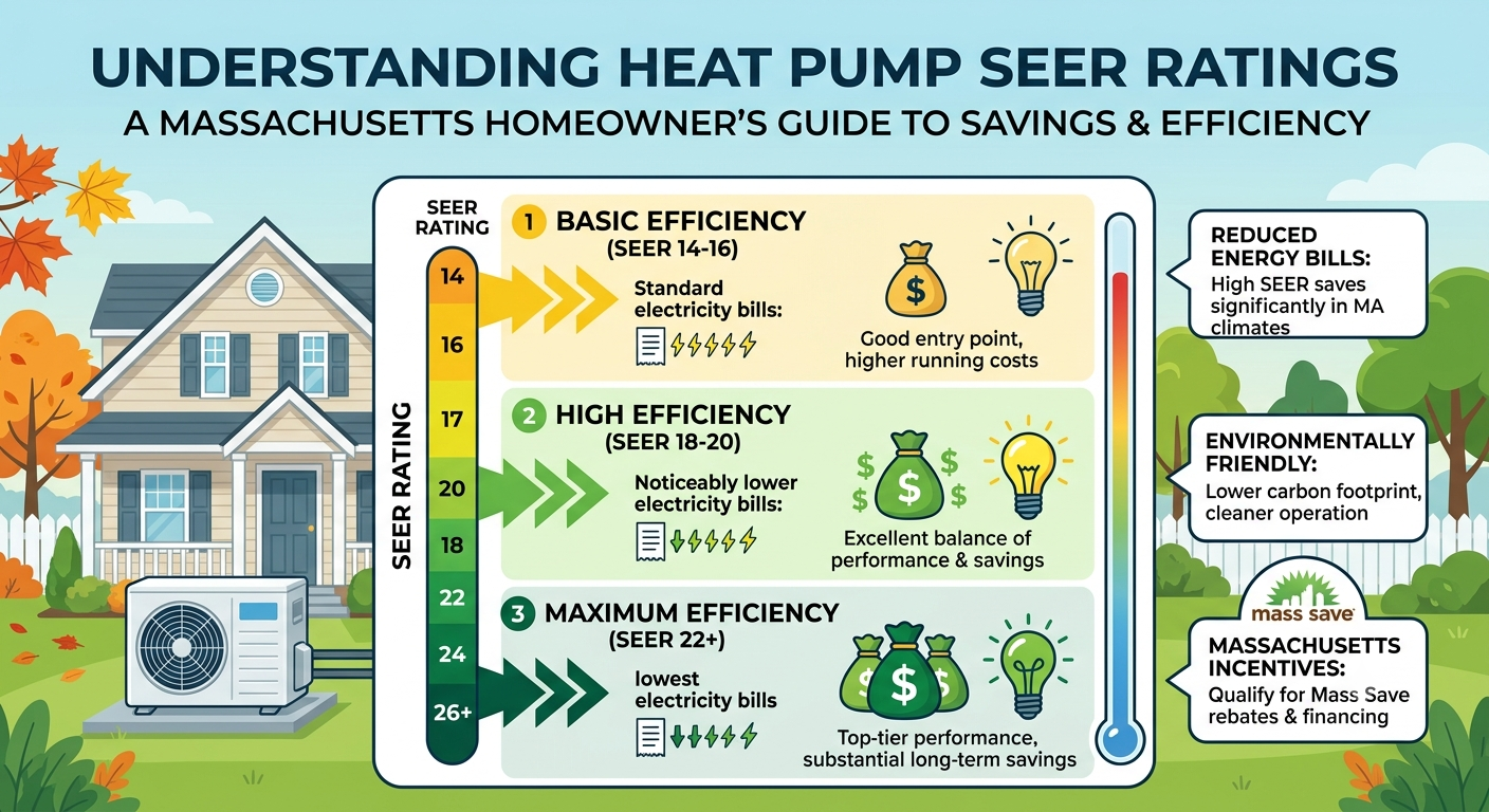 Heat Pump SEER Ratings Explained for Massachusetts Homeowners