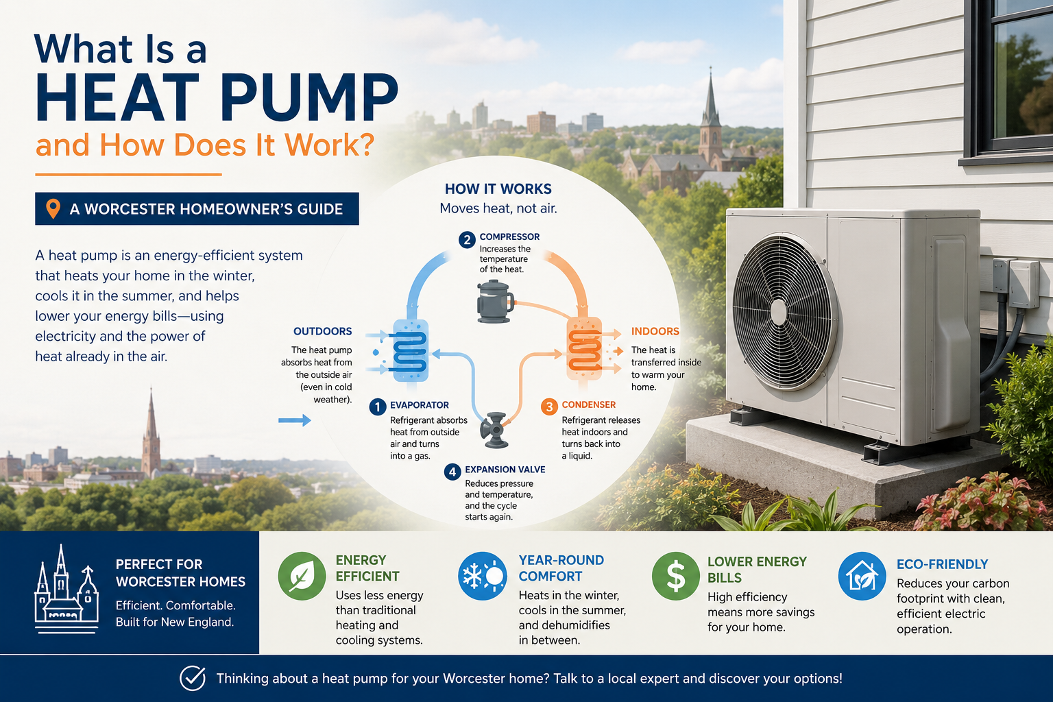 What Is a Heat Pump and How Does It Work?A Worcester Homeowner’s Guide